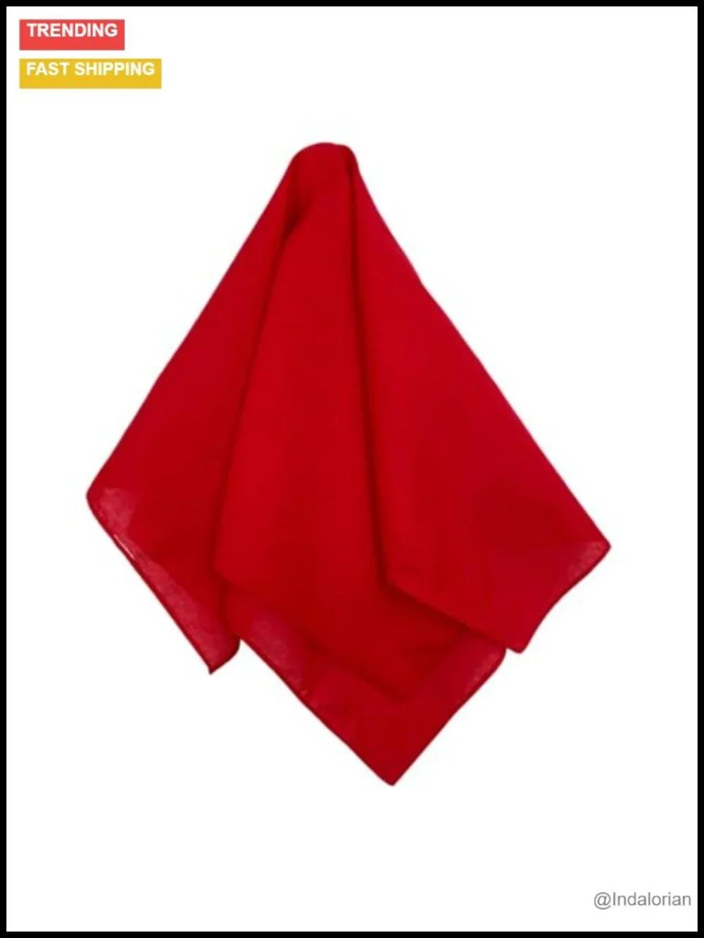 100% Cotton Solid Bandana 22x22 Handkerchief Head Scarf Unisex